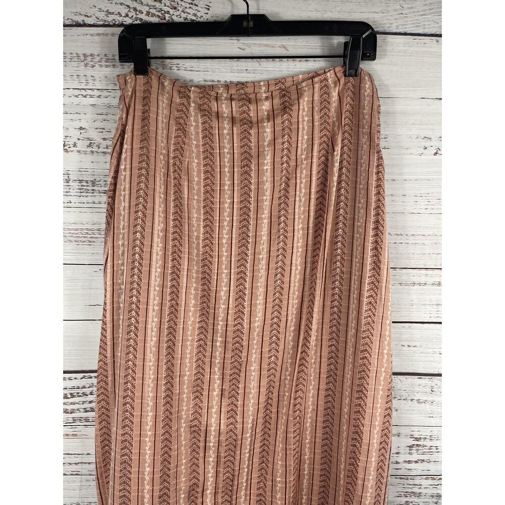 Vanessa Bruno Skirt Women's SZ 42 US10  Midi Boho Ruched Patterned Viscose Blend - Picture 8 of 9